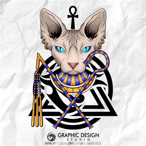 Desenhos De Gato Egipcio Desenho De ícone Cabeça Gato Egípcio PNG