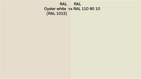 RAL Oyster White Vs RAL 110 90 10 Side By Side Comparison