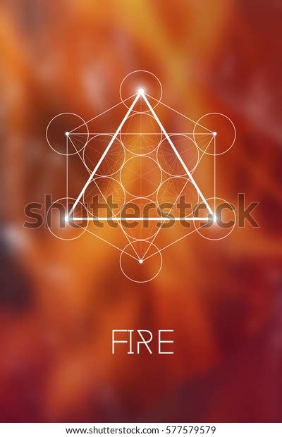 2 Sacred Geometry Fire Element Symbol Inside Metatron Cube Flower Life