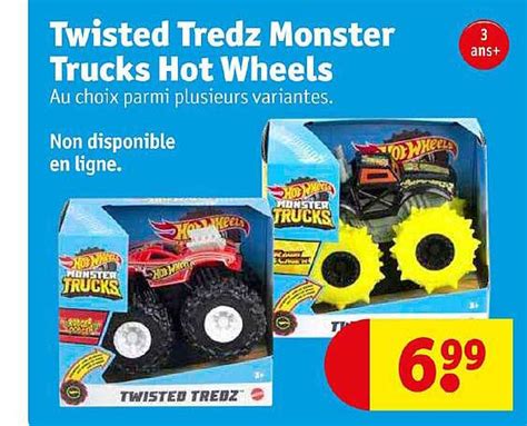 Promo Twisted Tredz Monster Trucks Hot Wheels Chez Kruidvat Icatalogue Fr