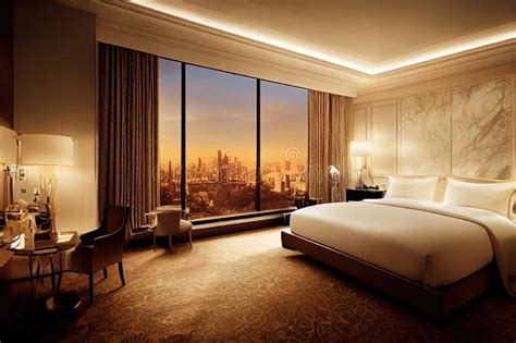 Luxury Modern Style Bedroom, Interior of a Hotel Bedroom. Generative AI ...