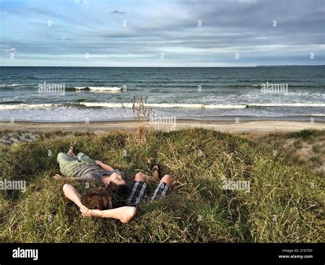 New Zealand Summer At The Beach Stock Photo Alamy