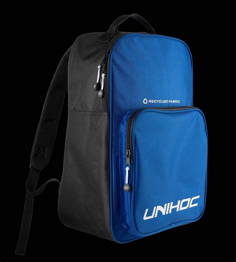 unihoc Rucksack Classic blau mit Schlägerhalterung floorballshop