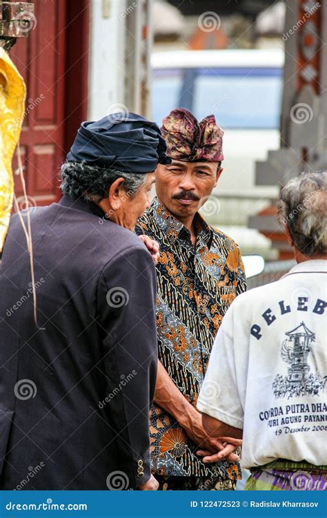 Indonesian People In National Clothes On Religious Ceremony Editorial