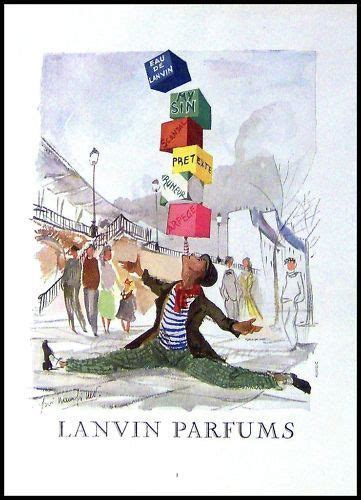 Original Vintage French Ad Lanvin 1954 By Reveriefrance On Etsy 20 00