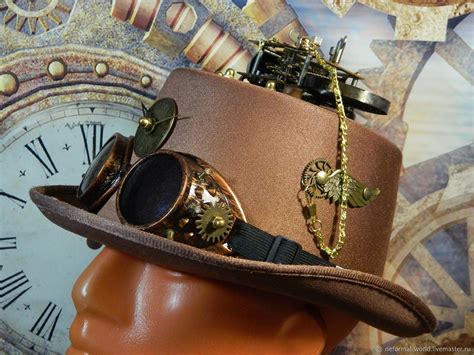 Шляпа цилиндр + гогглы стимпанк "Steampunk Dentleman-ХХ" купить в ...