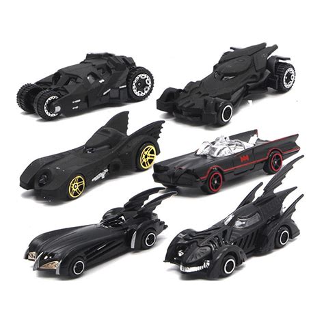 6pçs Conjunto Batmobile Patrulha Vingadores Batman Modelo De Carro De