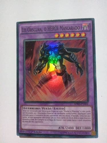 Yu gi oh Lei Obscura O Herói Mascarado Super Raro MercadoLivre