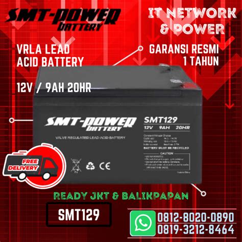 Battery Ups Aki Kering Smt Power V Ah Aki Ups Lazada Indonesia