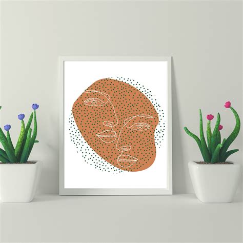 Minimalistic Simple Abstract Face Wall Art PRINTABLES Set of - Etsy