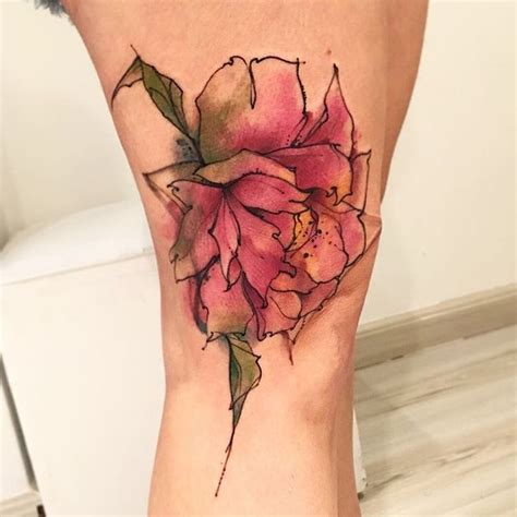 The Watercolor Flower Tattoos Done This Year Are Sensational Here Are