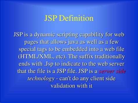 Ppt Java Server Pages Jsp Powerpoint Presentation Free Download