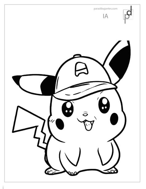 Dibujos Pikachu Para Descargar Imprimir Y Colorear Gratis Paradibujantes