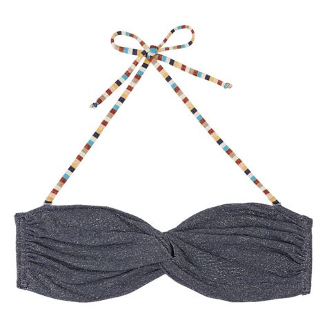 Momoni Napoli Sparkly Bikini Top Blue Smallable