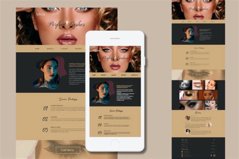 Canva Lash Artist Website Template Graphic by Tímea Herczeg Creative