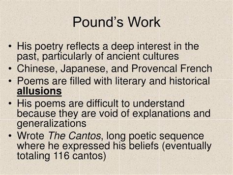 Ppt Ezra Pound And Imagism Powerpoint Presentation Free Download Id