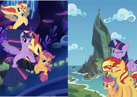 Safe Editor Php Screencap Scootaloo Sunset Shimmer