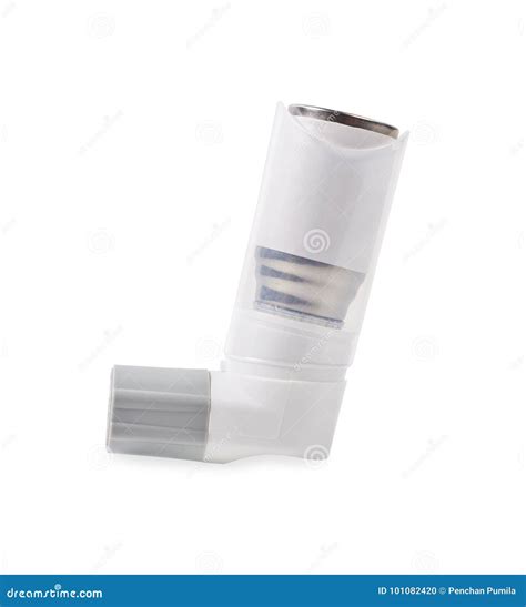 Asthma Inhaler Isolated On A White Stock Photo Image Of Drug