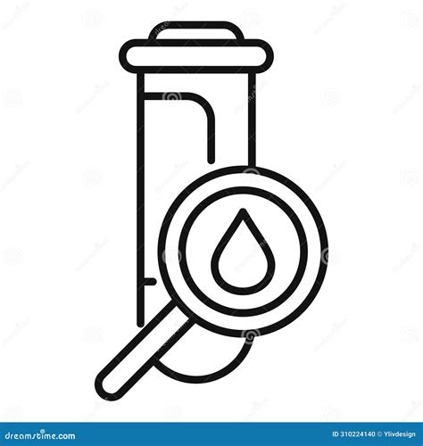 Test Tube Menopause Icon Outline Vector Female Age Cycle Stock Vector