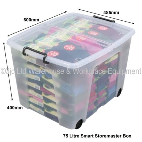 Smart Storemaster Premium Clear Plastic Storage Boxes Box Lids Choice