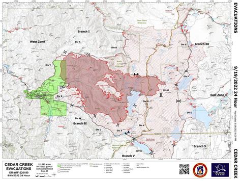 Orwif Cedar Creek Fire Incident Maps InciWeb