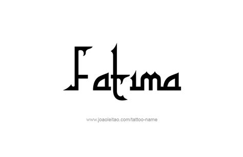 Fatima Name Tattoo Designs