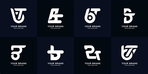 Collection Letter BT Or TB Monogram Logo Design 26119698 Vector Art At