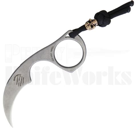 Bastinelli Diagnostic Karambit Fixed Blade Knife Stonewash