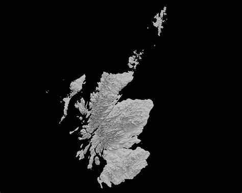 Scotland Topographic Map 3D Model Stl for CNC and 3D - Etsy