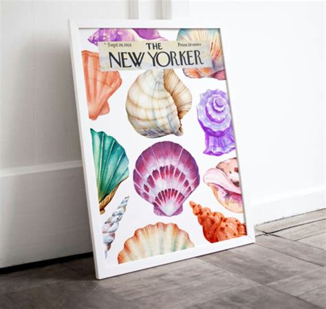 Sea Shell Wall Decor, Multi-color Print, Digital Art, Instant Download ...