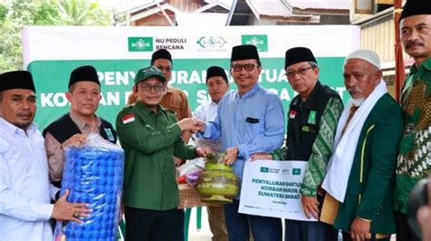 PBNU Bantu Warga Terdampak Banjir Dan Tanah Longsor Di Pesisir Selatan