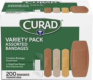 Amazon Curad Assorted Adhesive Bandages Sided Seal Variety Pack