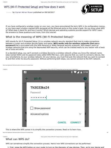 What Is Wps Wi Fi Protected Setup Pdf Wi Fi Wireless Lan