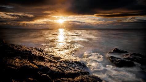 Fondos De Pantalla 2560x1440 Costa Amaneceres Y Atardeceres Fotografía De Paisaje Nube