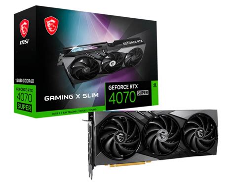 Видеокарта MSI GeForce RTX 4070 SUPER GAMING X SLIM 12G RTX 4070 SUPER ...