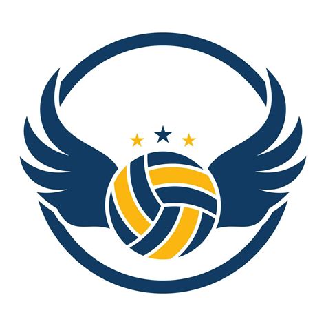 Volleyball And Wings Vector Illustration Volleyball With Wings Logo