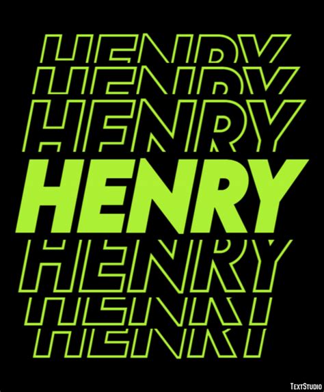 Henry Text Effect And Logo Design Name