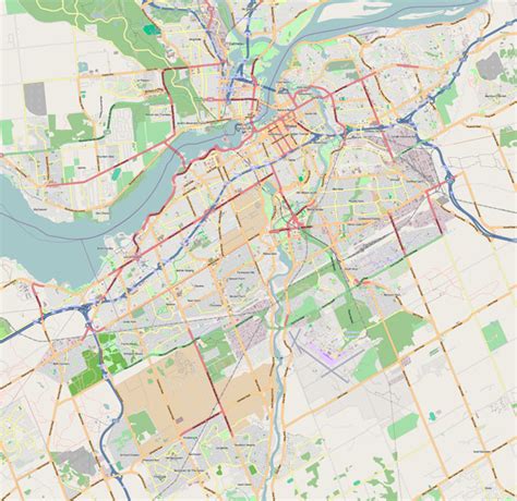 Detailed road map of Ottawa. Ottawa detailed road map | Vidiani.com ...