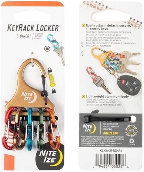 Nite Ize Brelok Keyrack Locker S Biner Aluminum Klka Bg R Sp