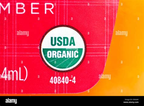 Usda organic label hi-res stock photography and images - Alamy