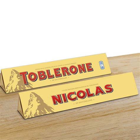 Barre de Toblerone 360gr personnalisé avec prénom ou texte