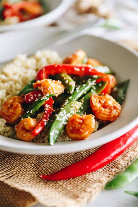 Spicy Sesame Shrimp And Veggie Stir Fry The Healthy Maven