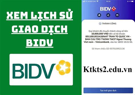 Cách Kiểm Tra Lịch Sử Giao Dịch BIDV Smart Banking Trên Điện Thoại