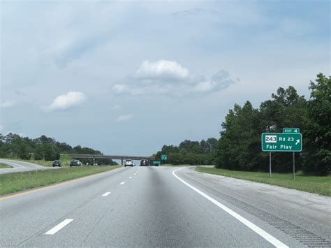 South Carolina Interstate 85 Northbound Cross Country Roads