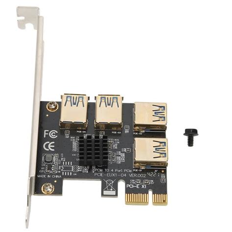 Sonew Carte Riser PCI Express 4 ports Carte Riser PCIE 1 à 4 Noir 4