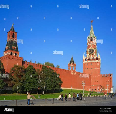 Red Brick Towers And Walls Of Moscow Kremlin City Architecture Red