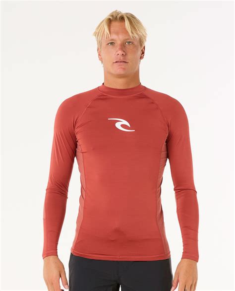 Waves Uv Long Sleeve Rash Vest Surf Wetsuits For Mens Rip Curl