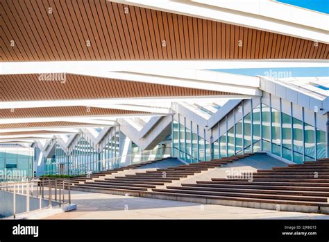 Modern Architecture Roof Structure Construction Site Stock Photo Alamy