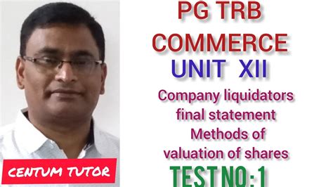 PG TRB COMMERCE UNIT XII COMPANY LIQUIDATORS FINAL STATEMENT VALUATION