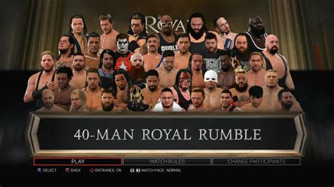 40 Man Royal Rumble With Unexpected Winner Wwe 2k17 Youtube